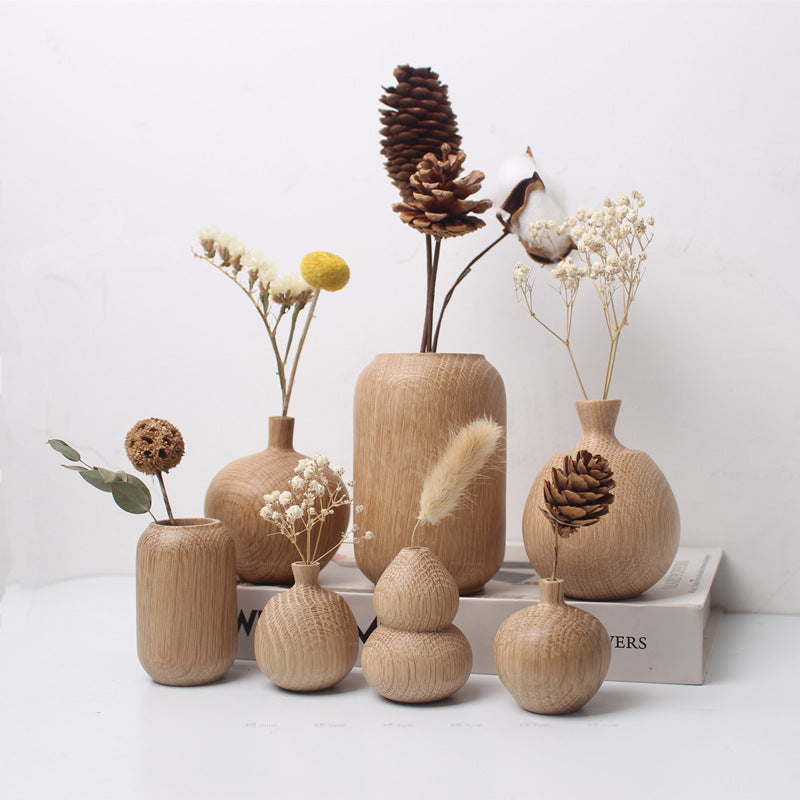 Japanese Wooden Bud Vase