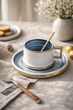 Ceramic Espresso Cup & Saucer