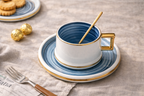 Ceramic Espresso Cup & Saucer