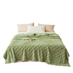 Checkered throw blanket