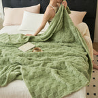 Checkered throw blanket