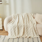 Checkered throw blanket